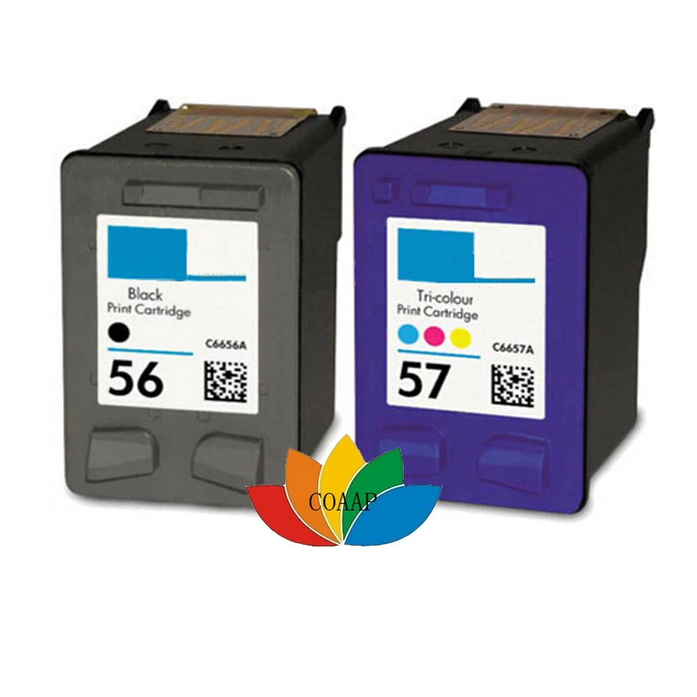 Refilled ink cartridge for hp56 hp57 Officejet 450Ci / 450Cbi / 450wbt / 5160/5550/5650/5652/9600/9650/9680 printer (set)