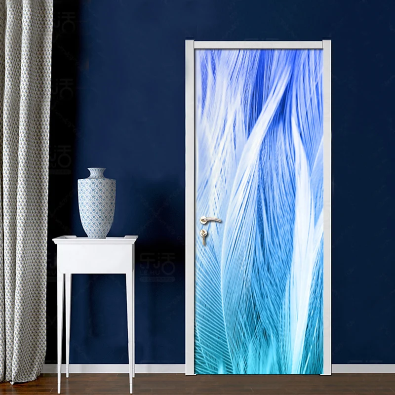 Абстрактные 3D наклейки на дверь художественный Декор обои водонепроницаемые