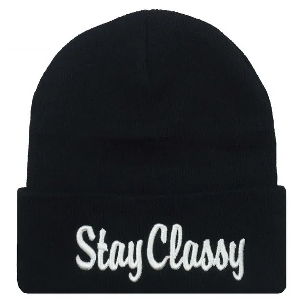 2014 New &quotSTAY CLASSY&quot Beanie Knitted Hat For Women Men Hip hop Cap Winter Free Shipping|cap case|capcaps and t shirts |
