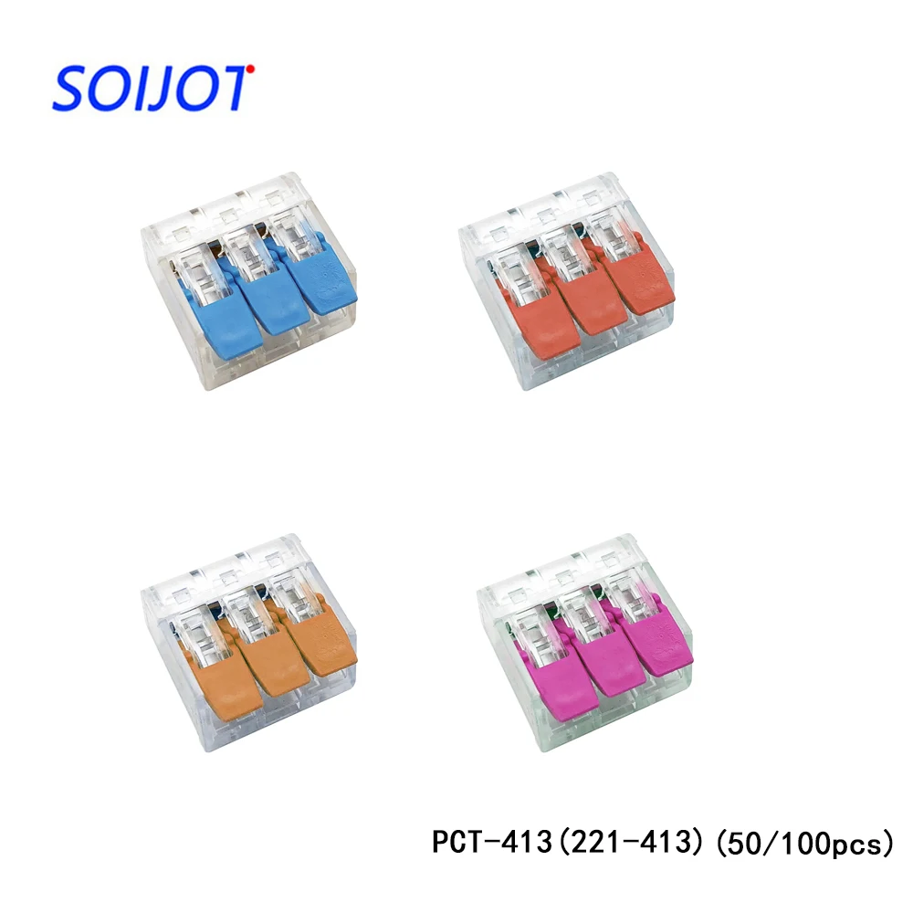 100 шт./лот Замена 221 серии мини быстрых проводных разъемов универсальный