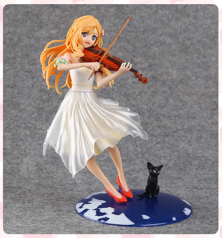 Японское аниме фигурка ваша лежа в апреле Kaori Miyazono скрипка мультфильм кукла ПВХ японская фигурка аниме