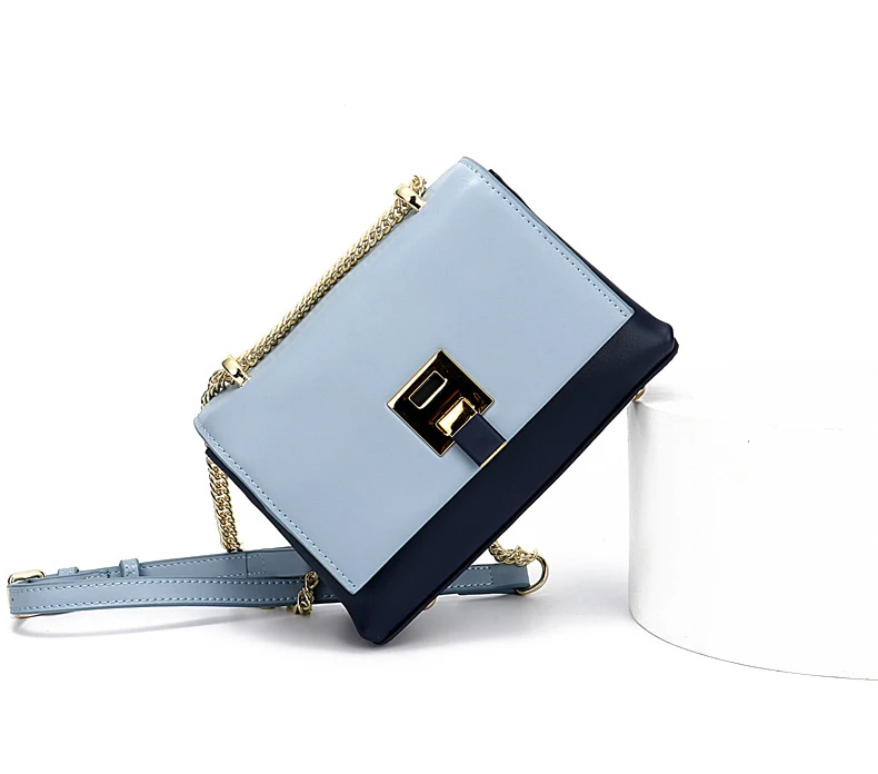 JOSOSUNNY Для женщин Разделение кожа Crossbody сумки Дамская мода цепи блокировки кошелек