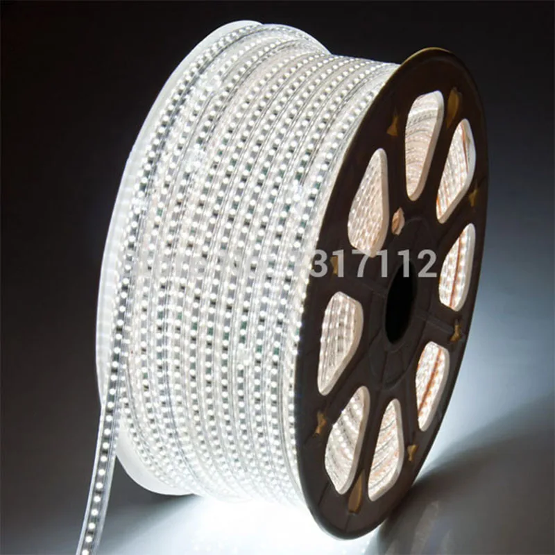Супер яркая SMD 5730 Светодиодная лента AC220V 120 светодиодов/м 60 Белая теплая белая
