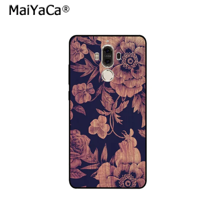 Деревянный Цветочный Мягкий чехол для телефона Huawei Honor view 20 P20 P30 Pro lite plus Mate 10 pro Y5 Y6