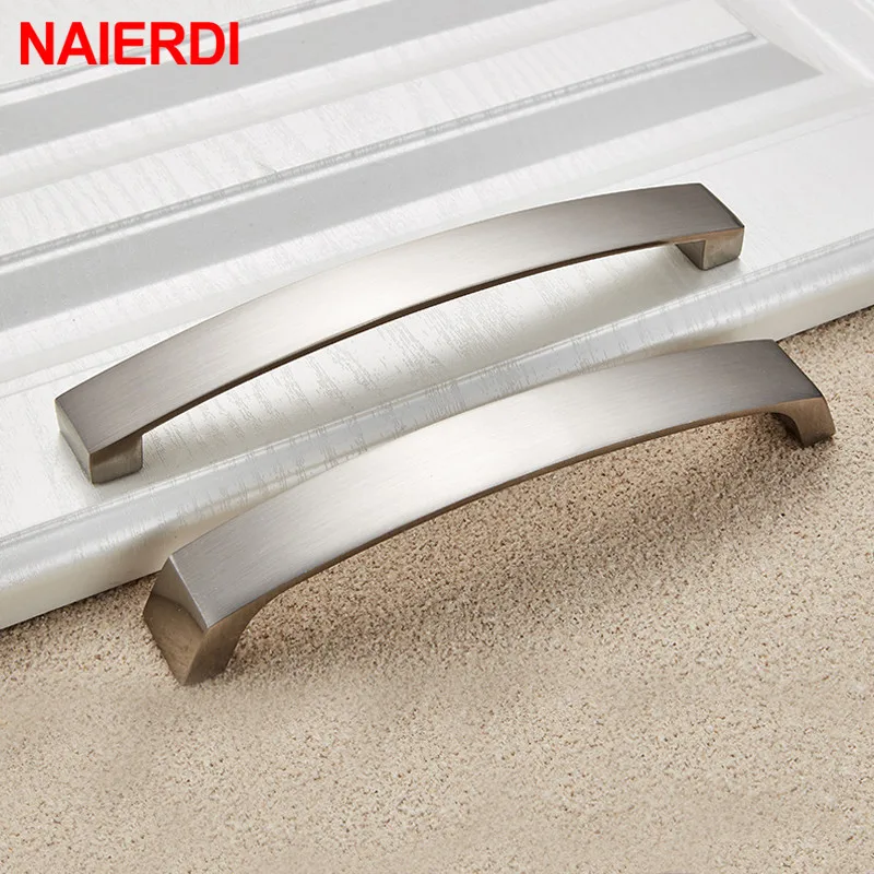 naierdi 10pcs modern style cabinet pulls knobs door kitchen handles furniture hardware wardrobe cupboard handle drawer pulls free global shipping