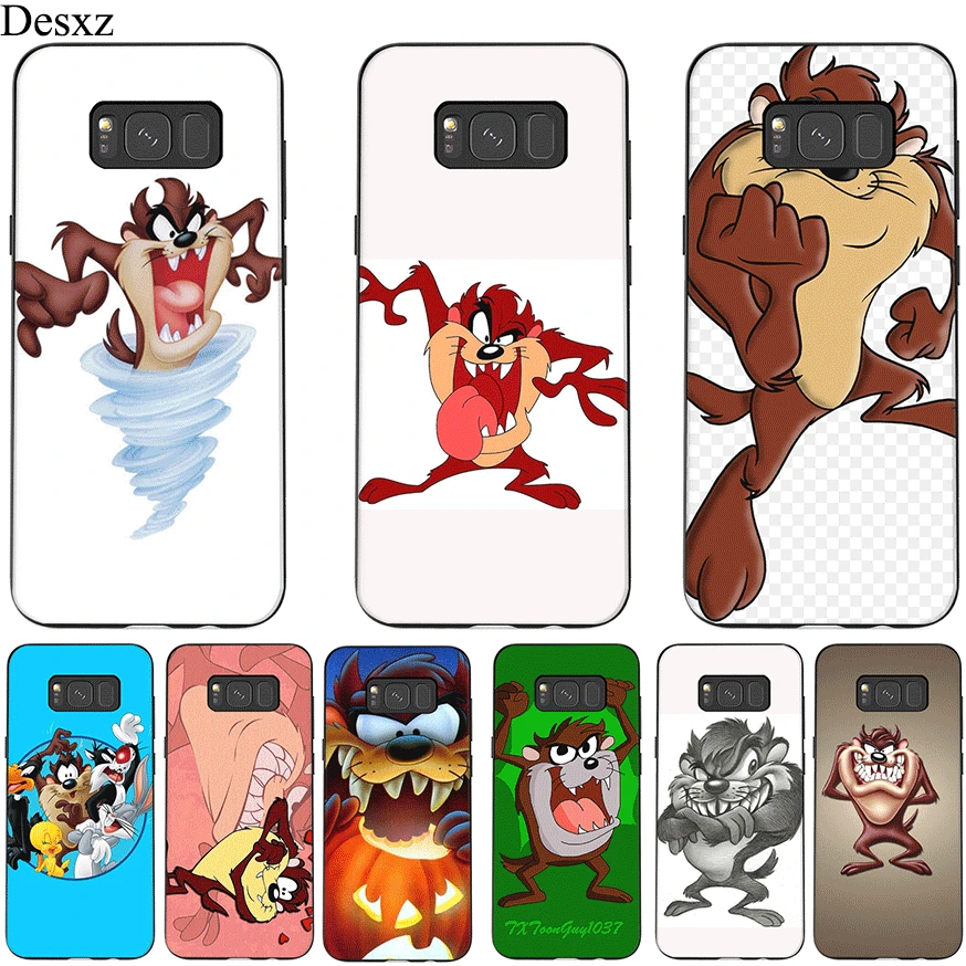 Силиконовый ТПУ чехол для телефона Samsung S6 S7 Edge S8 S9 S10 Plus S10E Looney Tunes Tasmanian Shell
