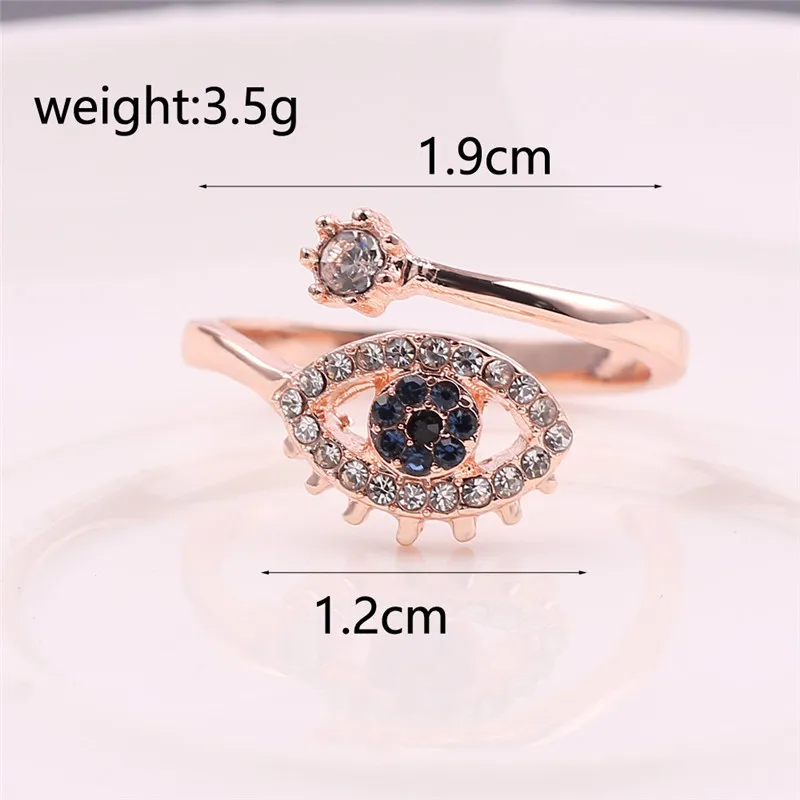 Горячая распродажа модный волшебный дьявол черные стразы регулируемые кольца