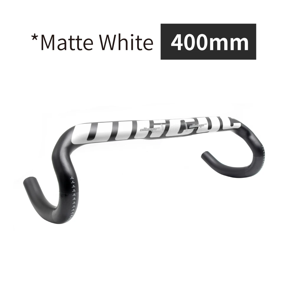 white Matte 440mm Горячая Распродажа новые ультра-светильник суперсильная, руль для шоссейного велосипеда, руль согнутый руль Углеродный волокно руль для велосипеда, руль 31,8 мм* 400/420/440 мм - Цвет: white Matte 440mm
