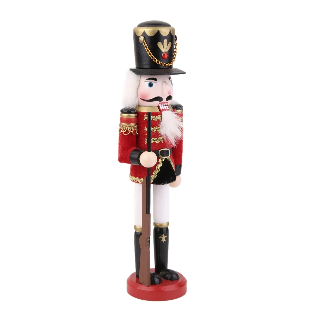 Vintage Wooden Solider Guard Soldier With Nut Craker Gift Toy 30cm | Дом и сад
