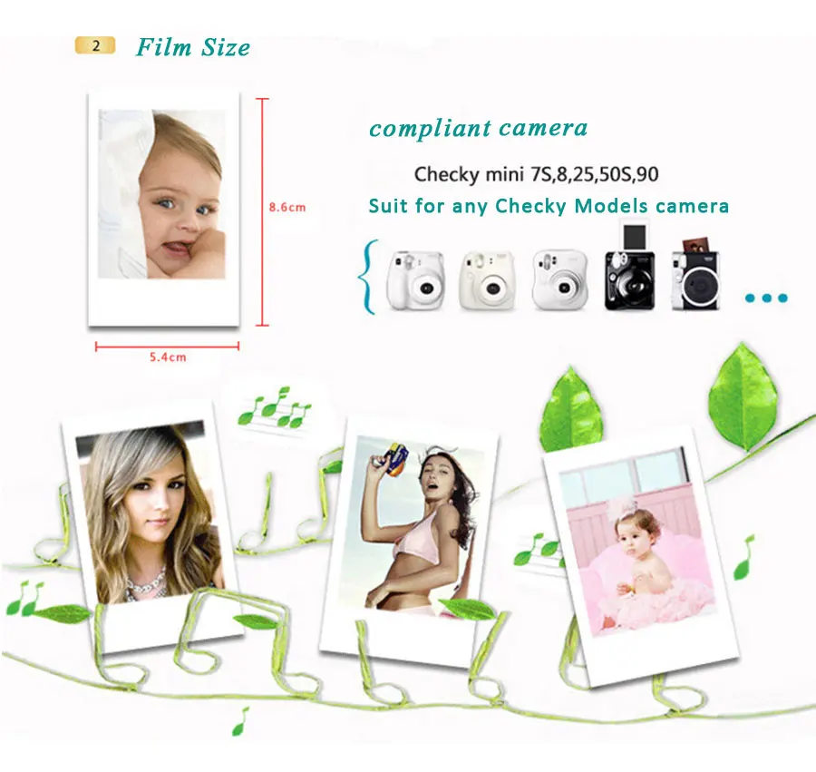 10-100 листов Fuji Fujifilm instax mini 9 пленок с белым краем 3 дюймовая широкая пленка для мгновенной камеры mini 8 9 7s 25 50s 90 фотобумага