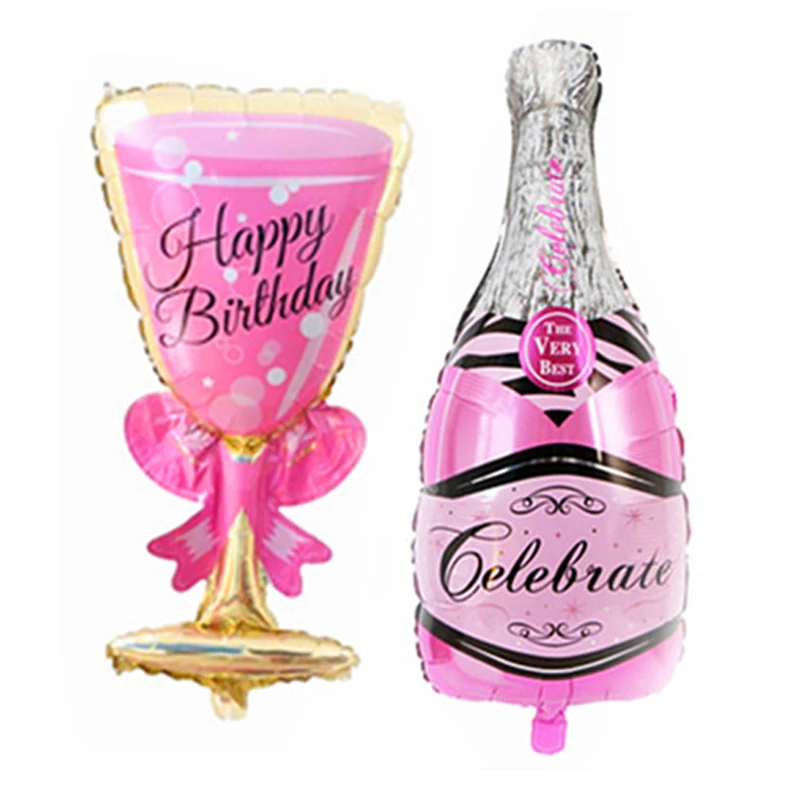 wineglass redBottle Свадебные шары Круглые Конфетти балон Babyshower День Рождения украшения для взрослых детей воздушный шар на день рождения динозавр шары Globos - Цвет: wineglass redBottle
