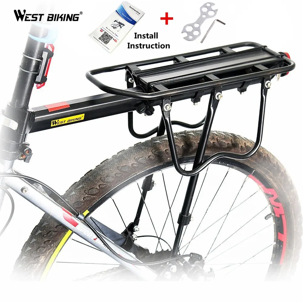 

WEST BIKING Bicycle Seats Rack Mountain Bikes MTB Accessories Bicycle Rear Seat Rack Luggage Carrier Saddle Can Load 50KG