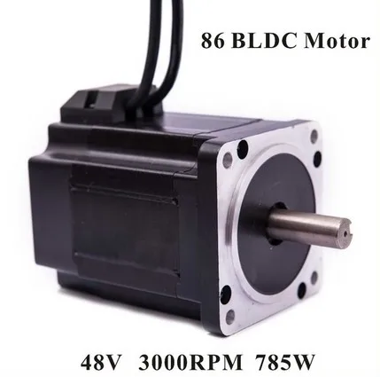 

BLDC 86mm Brushless DC Motor 48V DC 800W 3000rpm Square Flange 86 mm