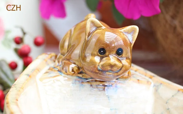 Творческий Фарфор Cat Мыло Блюдо декоративное керамика дома Ванная комната лодка Мыло Организатор повседневной необходимость подарок ремесло Интимные аксессуары