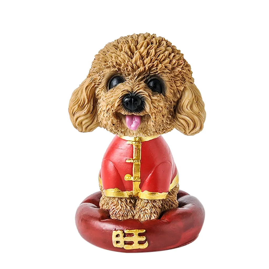 Fu Wangcai Shaking His Head Dog Ornaments Car Creative Resin Home Craft Decoration Crafts Gifts | Автомобили и мотоциклы