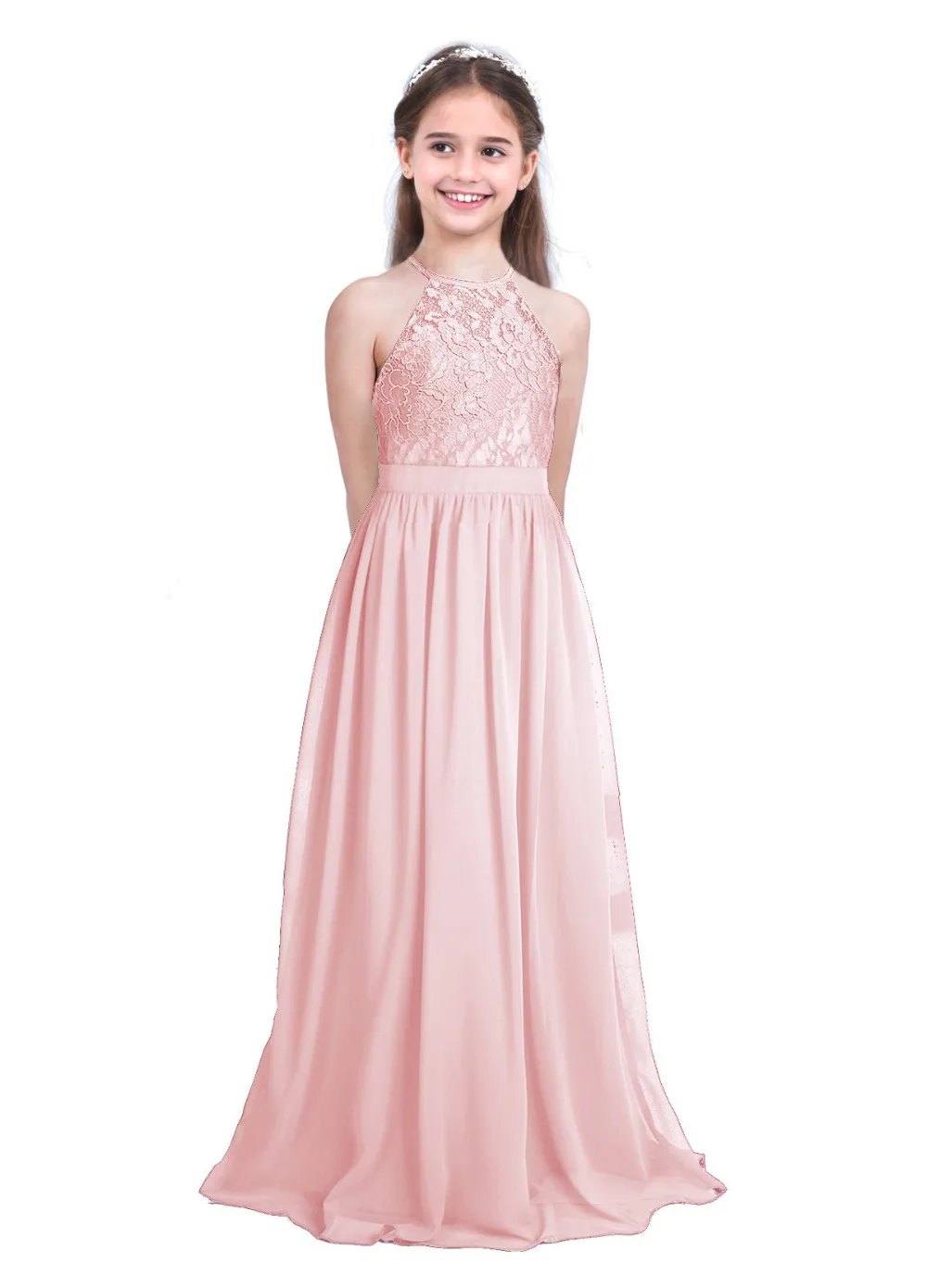 Iiniim/Детское платье для дня рождения; Vestidos; детские летние кружевные свадебные платья принцессы; бальное платье-пачка для девочек; платье для выпускного бала; костюм для подростков
