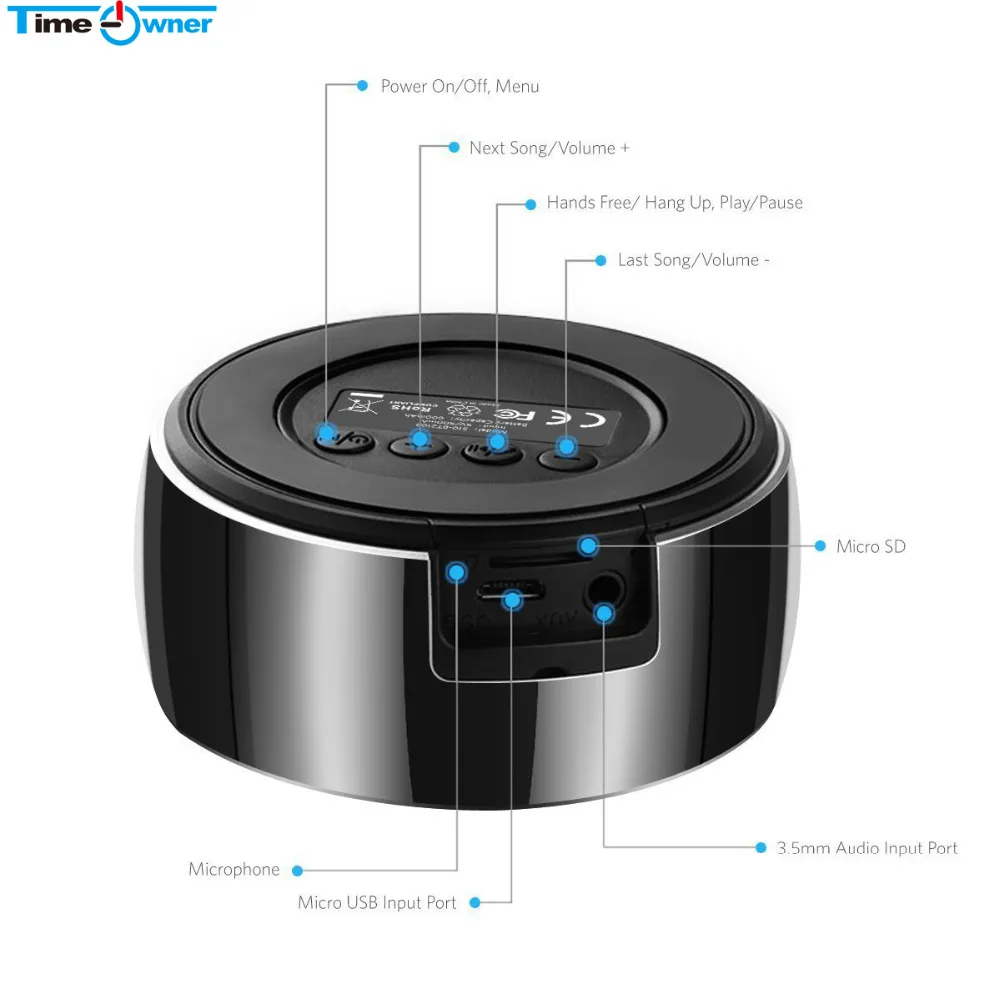 Портативный Беспроводной Bluetooth Динамик сабвуфер Колонки Поддержка TF для Android IOS ПК MAC ТВ box car игры системы с MIC