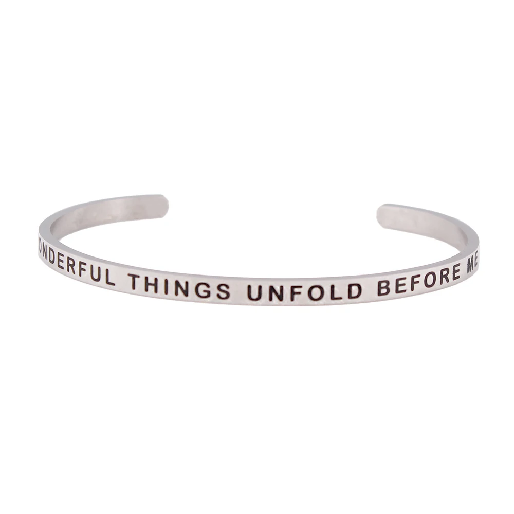 Браслет из нержавеющей стали I AM UNSTOPPABLE с гравировкой положительная