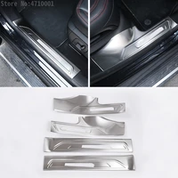 4pcs stainless steel car inner welcome door sill protector plate cover trim for maserati levante suv 2016 styling accessories