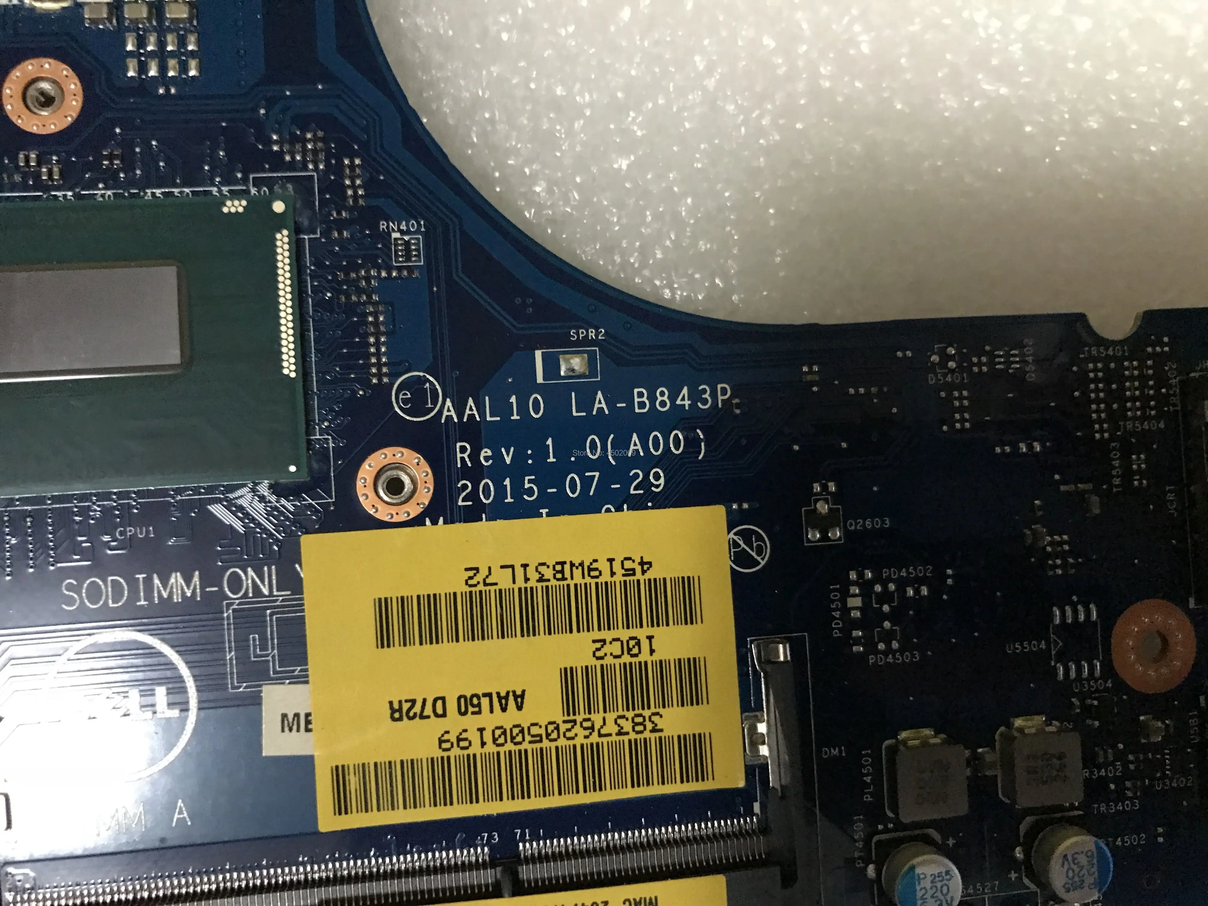 Для dell Vostro 3458 3558 LA-B843P CN-00MYD6 00MYD6 0MYD6 Материнская плата ноутбука с I5-4210 cpu и GeForce 920 M