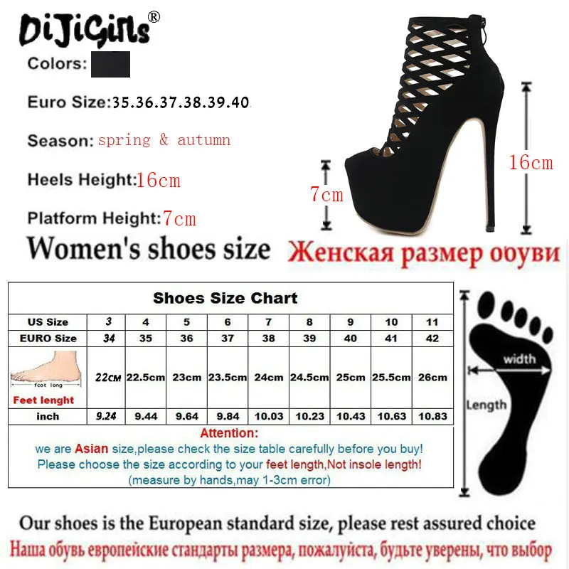 DIJIGIRLS/2018 г. пикантные ботильоны на высоком каблуке 16 см женские туфли-лодочки