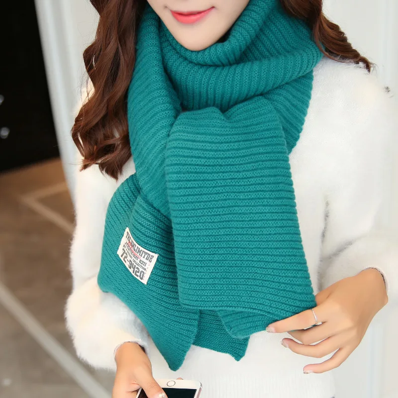 В Новинка 2017 г. чистый цвет шерсть шарф имитация кашемира расстроен чтобы