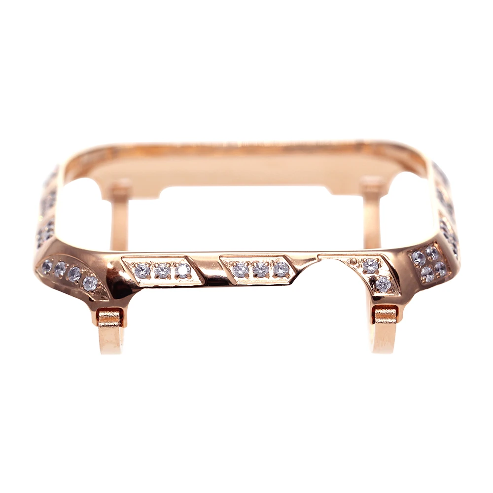 Новинка высокое качество 40 мм ободок инкрустированный Rhinstone Diamond Roes золотой чехол