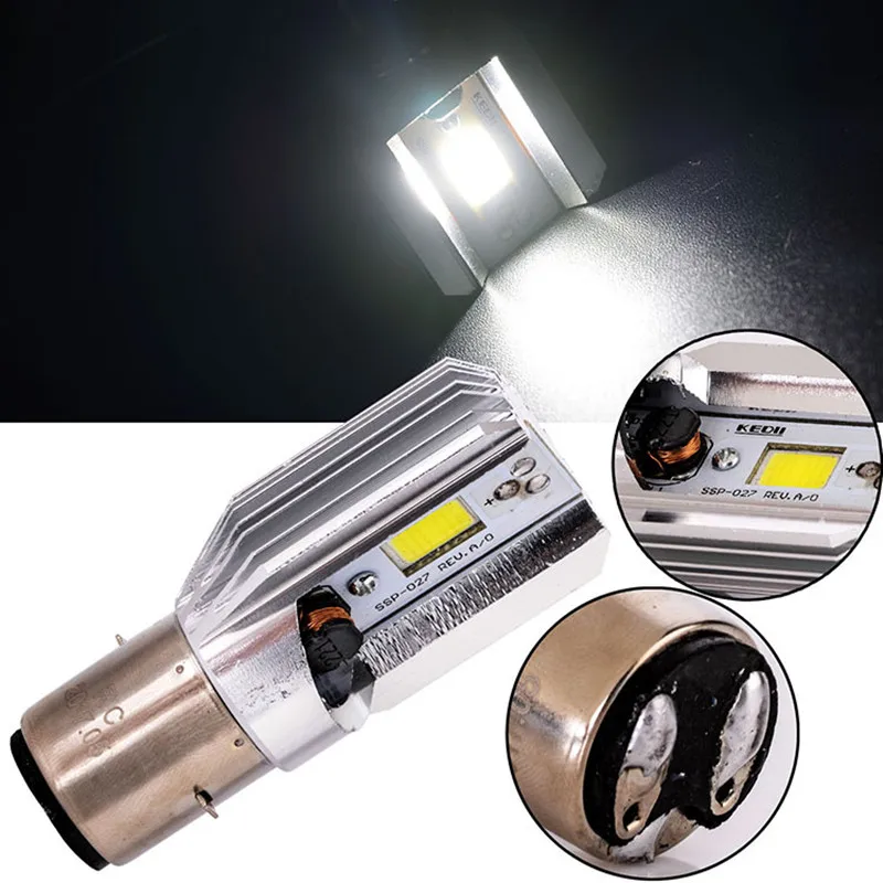 Dreauto новейший BA20D H6 12w светодиодный головной фонарь для мотоцикла DC 6V 80V 1700lm COB