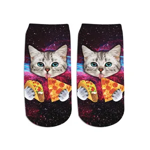 08 PLstar Cosmos, носки унисекс, популярные, забавные, 3D, с рисунком кота, Короткие хлопковые носки, для женщин и мужчин, рождественские носки, Meias Femme, с низким вырезом, ножной браслет - Цвет: 08