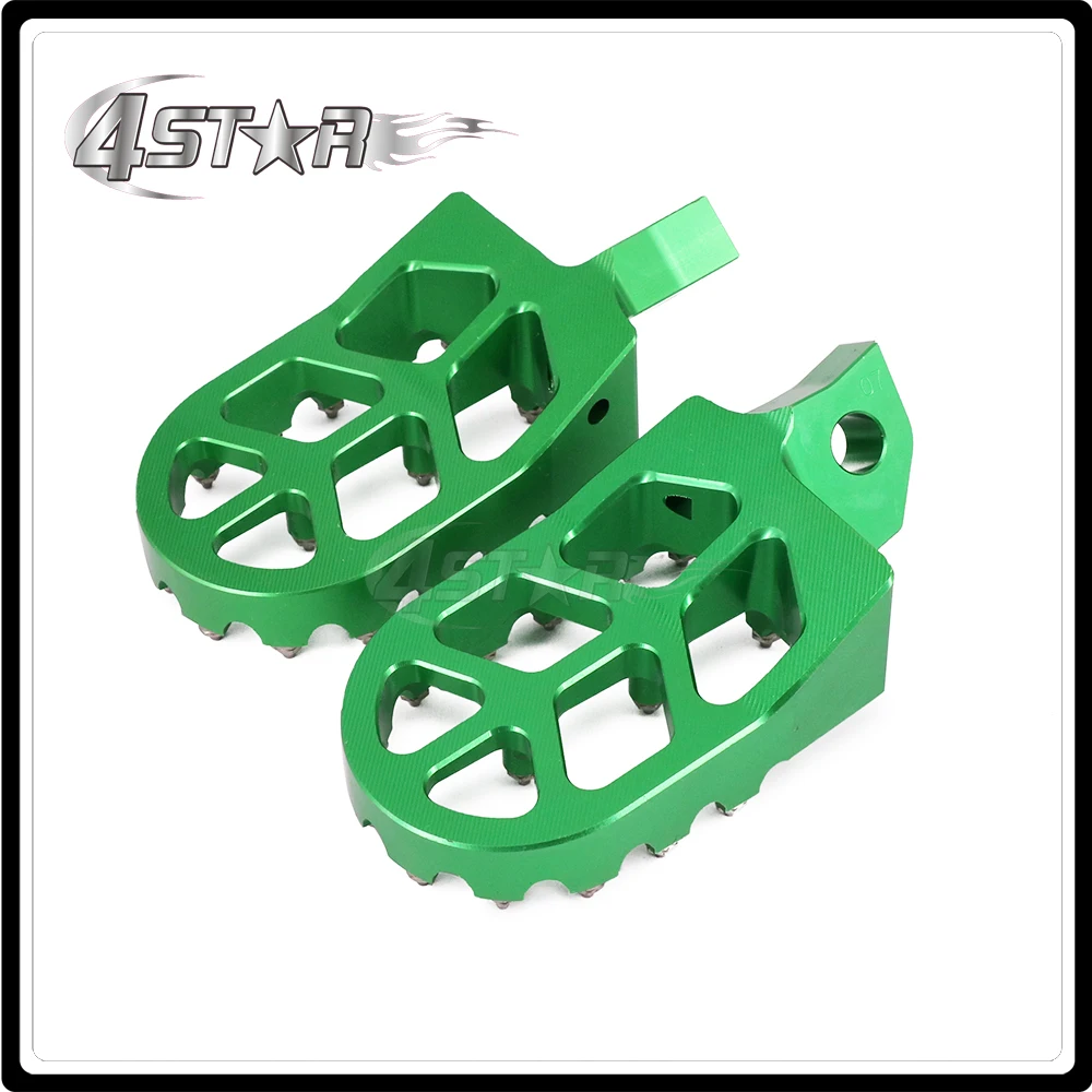Зеленые подставки для мотоциклов с ЧПУ педалей KAWASAKI KDX200 95 05 KDX200R 97 01 KDX220R 02 KDX250 91 94