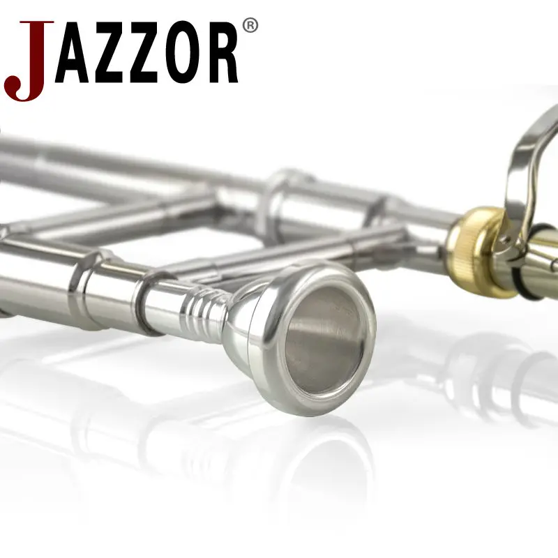 JAZZOR JBSL-801 tenor trombone B/F Плоский профессиональный белый медный тромбон с мундштуком с Чехол, перчатки, золотой Латунный ветер