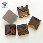YANRUO 3240, все размеры, Копченый топаз, квадратные Стразы с плоским основанием, пришить на искусственные камни, кристалл для изготовления ювелирных изделий