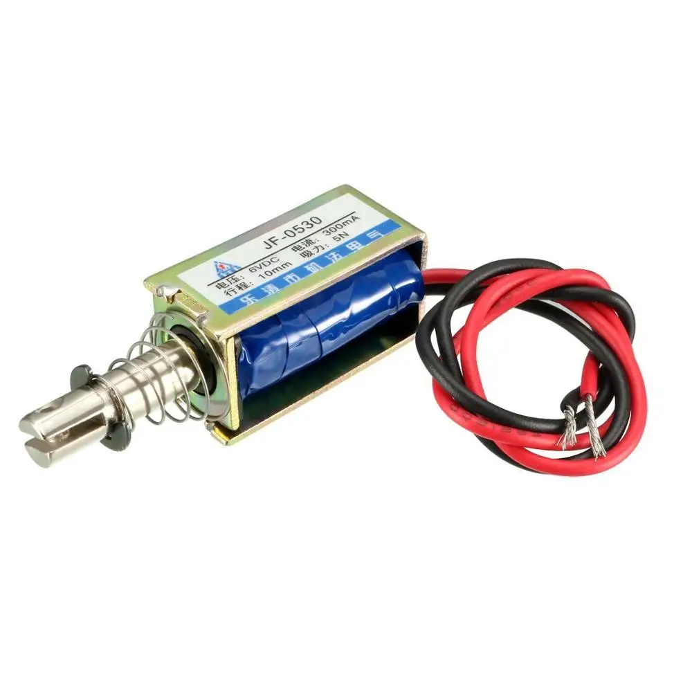 JF 0530 DC 6V/12V/24V открытая рамка стиль соленоидная катушка 300mA 10mm Ход Mayitr миниатюрный