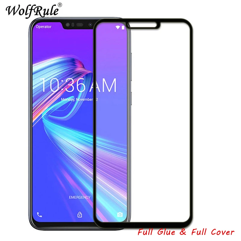 2 шт ЖК экран протектор Asus Zenfone Max M2 Полный Клей Стекло для (M2) ZB633KL полное покрытие