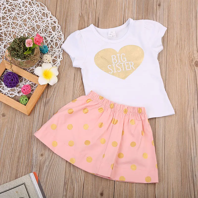 Комплект из 2 предметов для новорожденных футболка и юбка|2pcs set|kids suitset clothes |