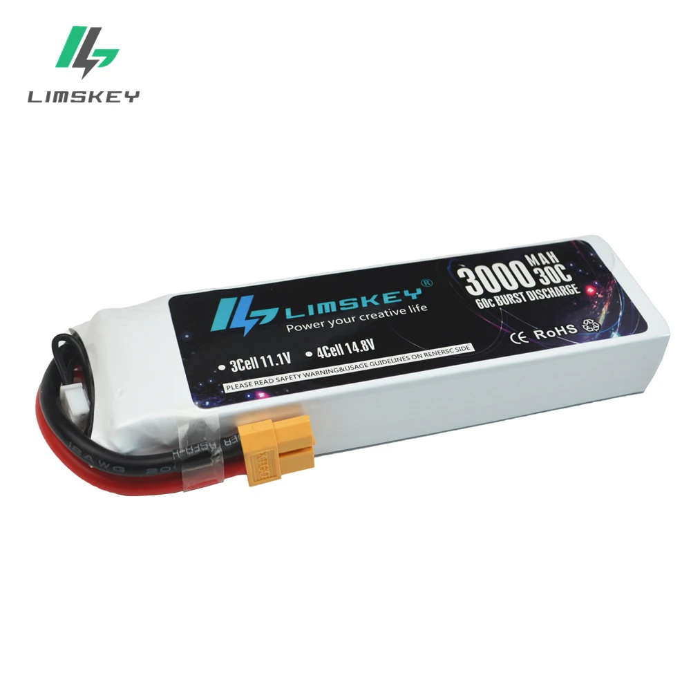 Limskey power 3S 11 1 v 3000mah Lipo Battery 30c для вертолета четырехосный RC автомобиль Лодка