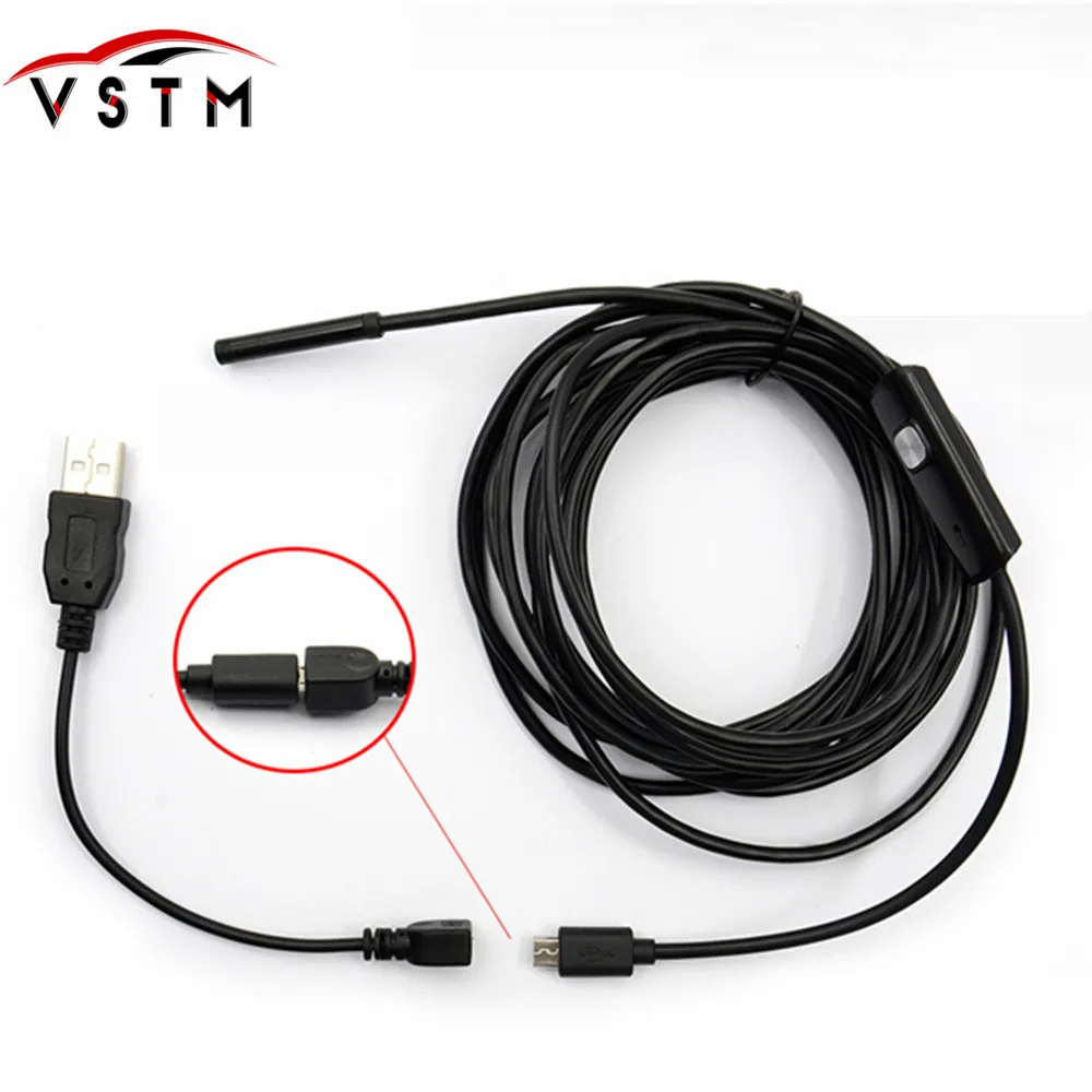 Лидер продаж! Эндоскоп с USB кабелем водонепроницаемый 5 мм 1/2/3/5 м| |