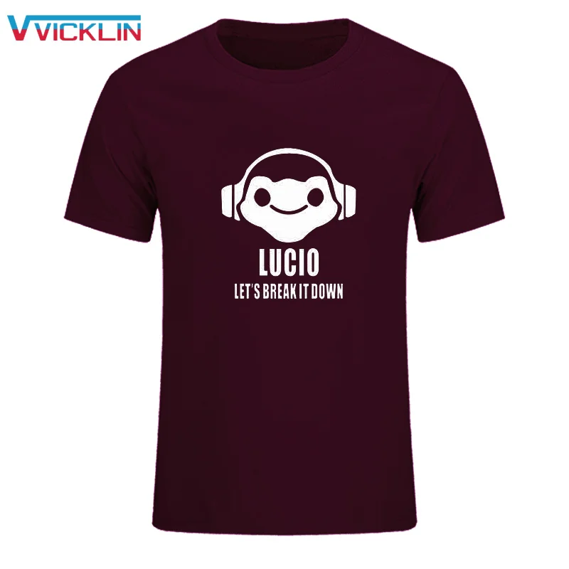 Горячая игра смотреть над DJ LUCIO мастерство логотип priting Gane вентиляторы футболка