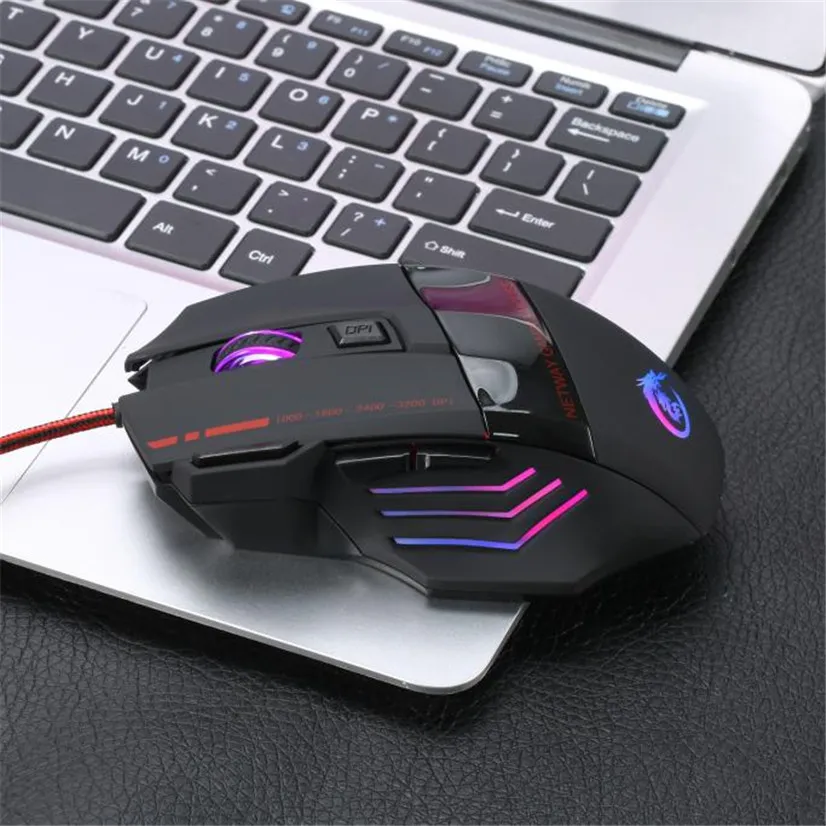 Новая популярная мышь 5500 DPI 7D светодиодный оптический USB Проводная