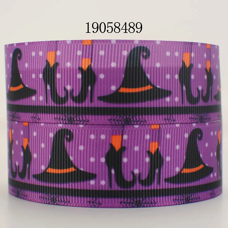 10 ярдов-разные размеры-лента в рубчик с рисунком на Хэллоуин-дни 19058479 | Дом и сад