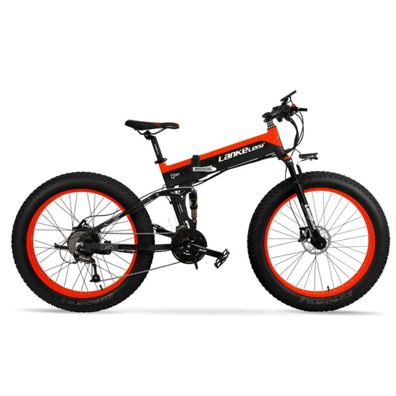 

LOVELION 26inch Folding Electric Mountain Bicycle Snow Ebike Fat Bike 48v Lithium Battery 500w High Speed Motor 4.0 Tire Bike