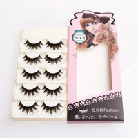 nice 5 pairs natural soft handmade long black makeup thick false eyelashes eye lashes