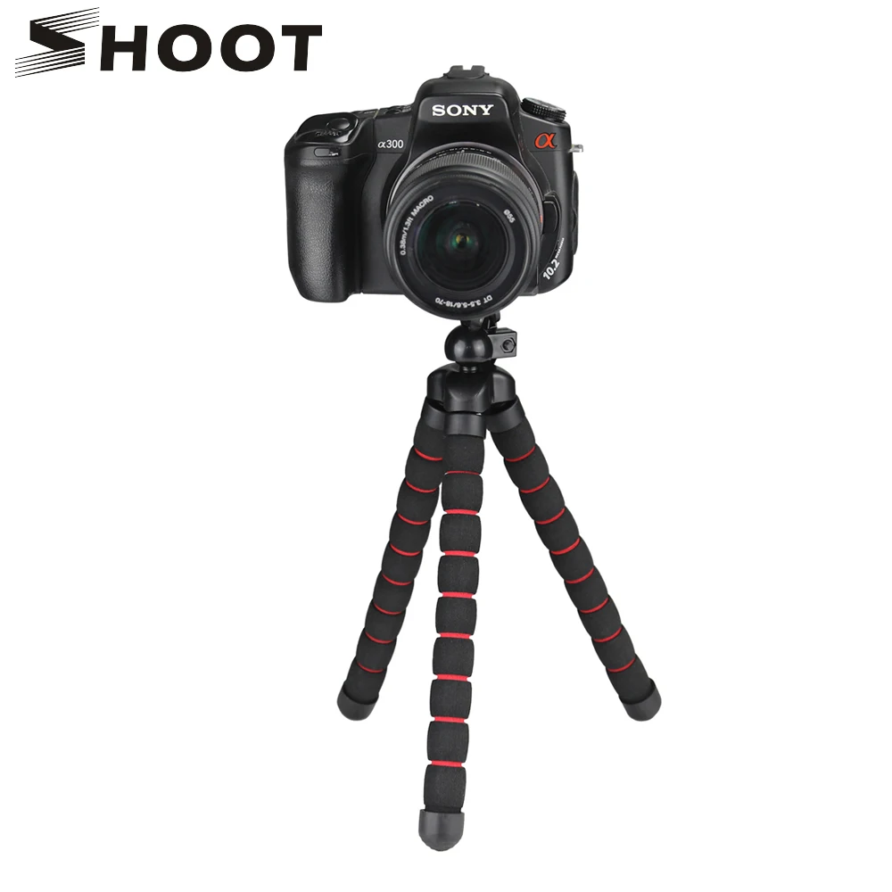 Съемка большого размера Гибкий штатив Осьминог для GoPro 8 7 5 черный Sjcam Xiaomi Yi 4K Eken Nikon sony Canon DSLR штатив подставка крепления