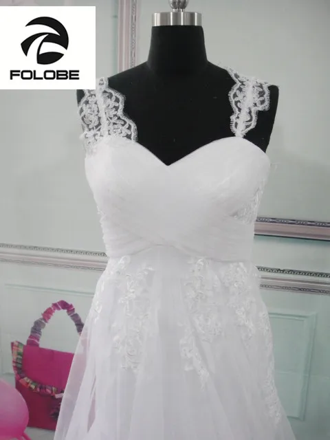 Robe Mariage 2017 индивидуальный заказ белый/слоновая кость Тюль Pleat Аппликации Кружева