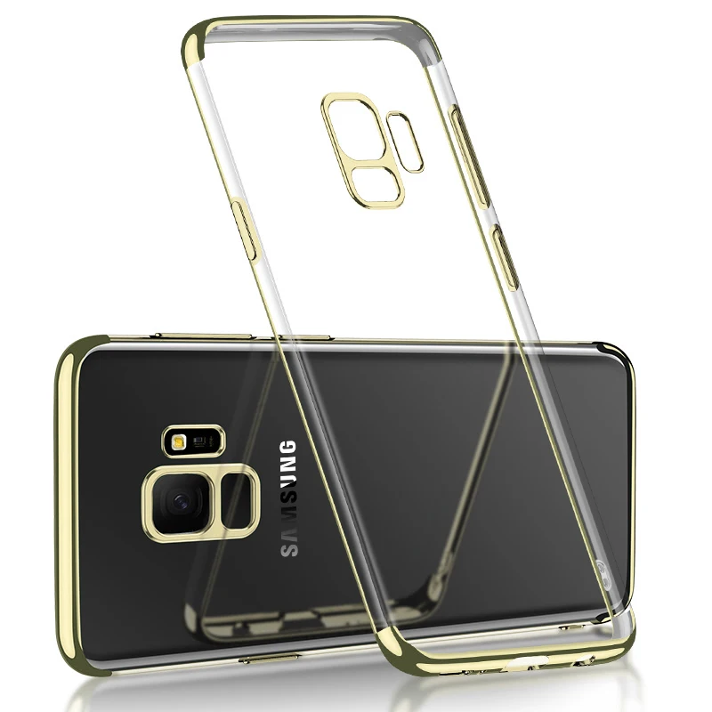 Soft Case for Samsung Galaxy A7 A6 A8 J4 J6 2018 A750 S8 S9 Plus S6 s7 edge Note 5 8 9 J2 A3 A5 2017 Clear TPU Plating Cover | Мобильные