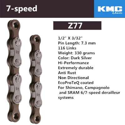 KMC X8 X9 X9sl X10 X10sl X11SL велосипедная цепь 9S 10S 11S золото для MTB/шоссейного велосипеда для Shimano/SRAM 8 9 10 11 скорость 116л/цепной велосипед - Цвет: Z7