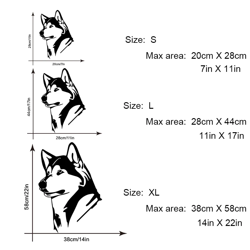 Muyuchunhua Husky стикер на стену для гостиной спальни домашний декор Силуэт Собаки