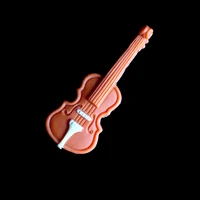 violin shape fondant silicone mold for cake decorating tools craft resin clay handmade soap chocolate candy mould