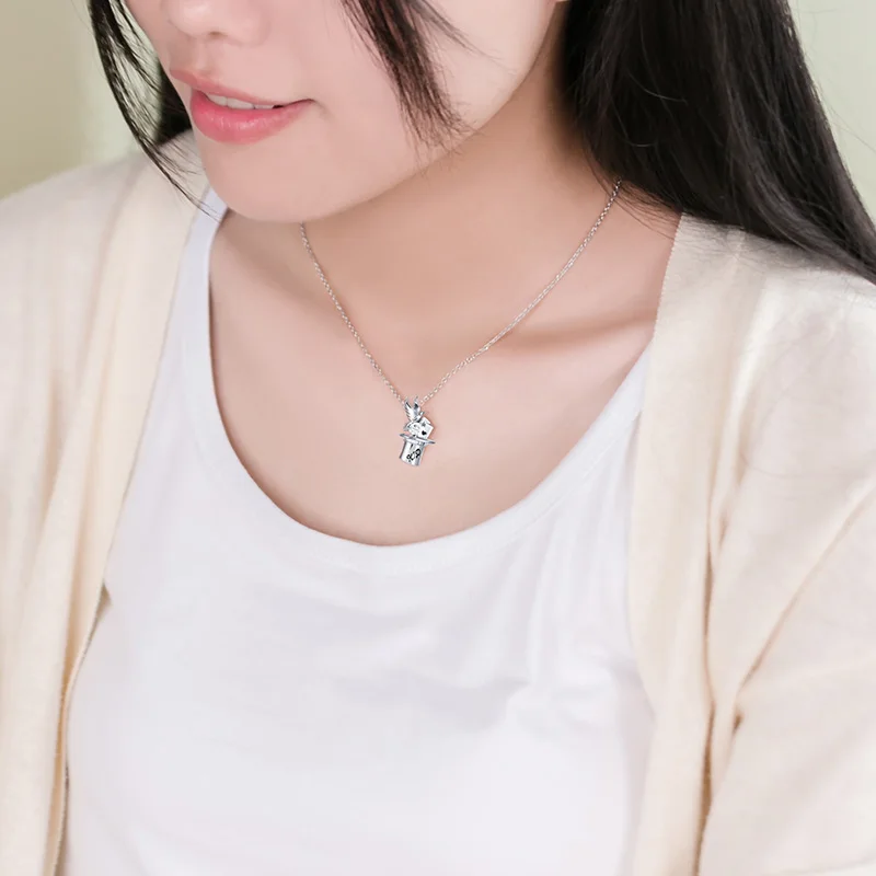 

[Detective Conan]Kid Pendant Silver 925 Sterling Cross Jewelry Necklace Anime Role kaitou kid Figure Model