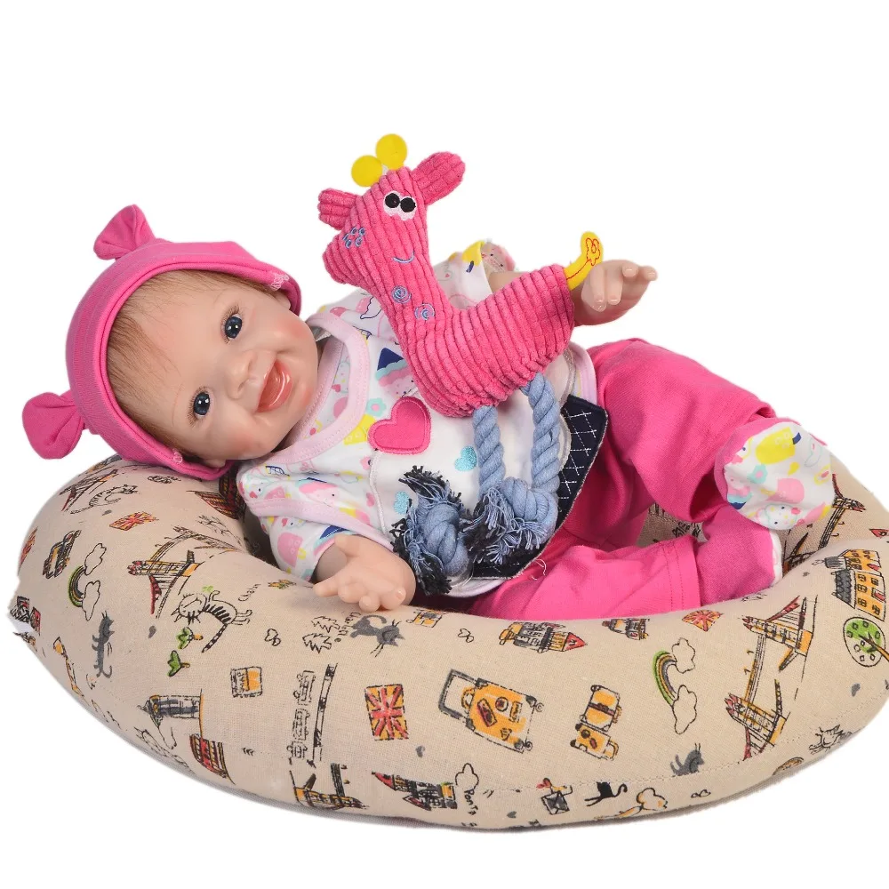55 см мягкая силиконовая кукла для новорожденных красивая одежда Boneca малышей